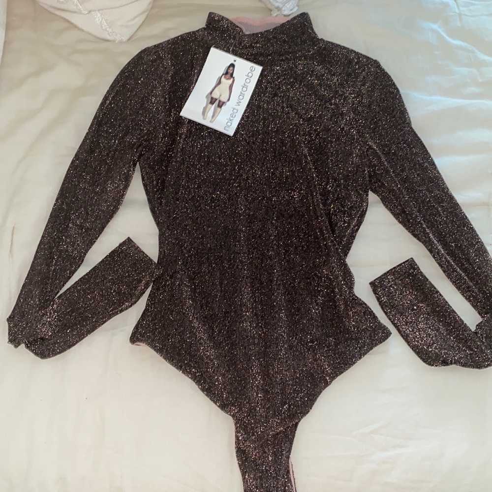 NWT naked wardrobe holiday bodysuit